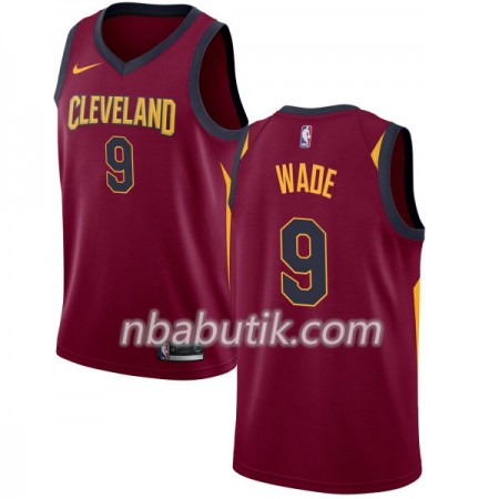 NBA Mænd Trøje Cleveland Cavaliers Dwyane Wade 9 Nike 2017-18 Rød Swingman